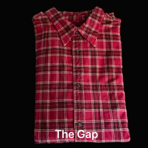 Gap XL Red/White/Blue Plaid Shirt EUC 100% Cotton